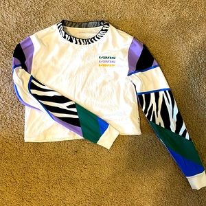 Vans xs long sleeve, crop top
